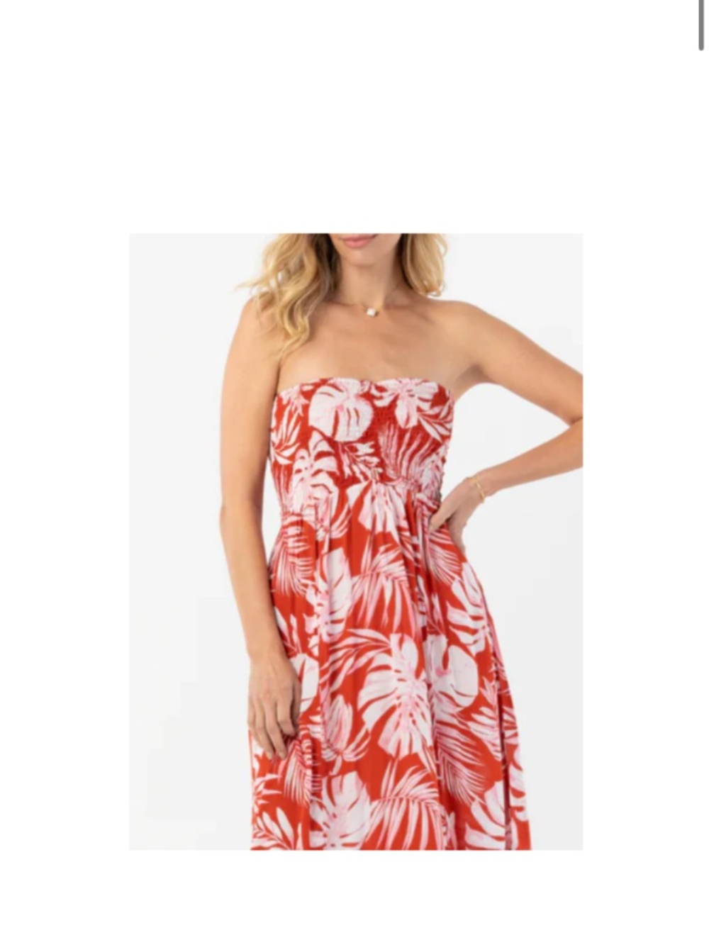 Tiare Hawaii Emilia Dress – Red & White Print
